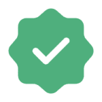 Green check mark on a white background, symbolizing approval or confirmation.